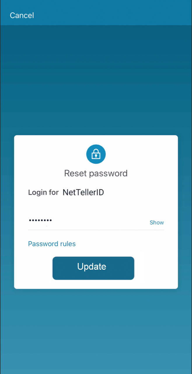 Reset Password: Screenshot 5